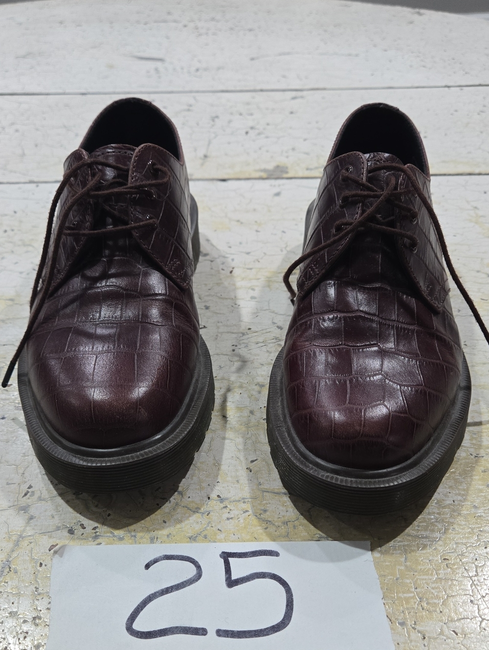 Dr. Martens crocodile-embossed leather oxford shoes 10078601 women's 37-6